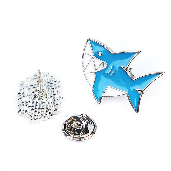 Набор значков "Shark" эмалированные, размер изделий: awesome!! 1,5x1,5 см, yaas 3x2 см, гол