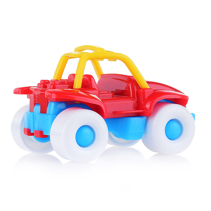 Песочный набор №106 (ведро 0,3 л, сито, совок, грабли, машинка "Бублик")