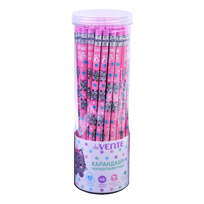 Фото к товару Карандаш чернографитный 100% Cute. Cat" HB, диаметр грифеля 2 мм, трёхгранный, с ластиком, Карандаш чернографитный 100% Cute. Cat" HB, диаметр грифеля 2 мм, трёхгранный, с ластиком,
