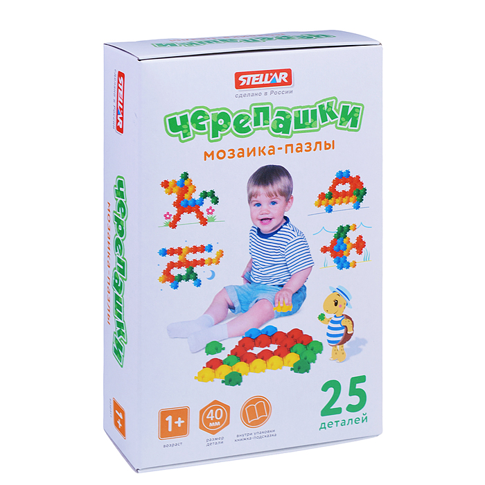 Мозаика пазлы Черепашки (40мм.25шт.)
