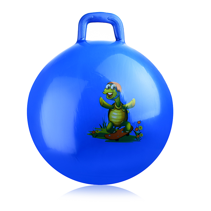 Мяч с ручкой 55см 00-0680 "В мире животных" (цвет в ассортименте)