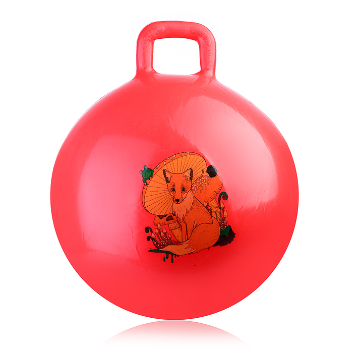 Мяч с ручкой 55см 00-0680 "В мире животных" (цвет в ассортименте)