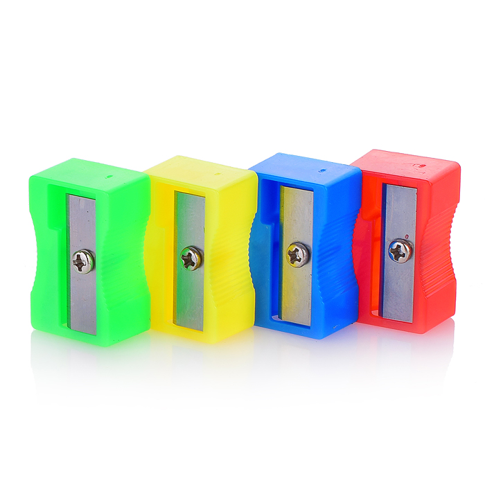 Точилка для карандашей "Attomex" 1 отверстие, без контейнера, пластмассовая прямоугольная в картонно