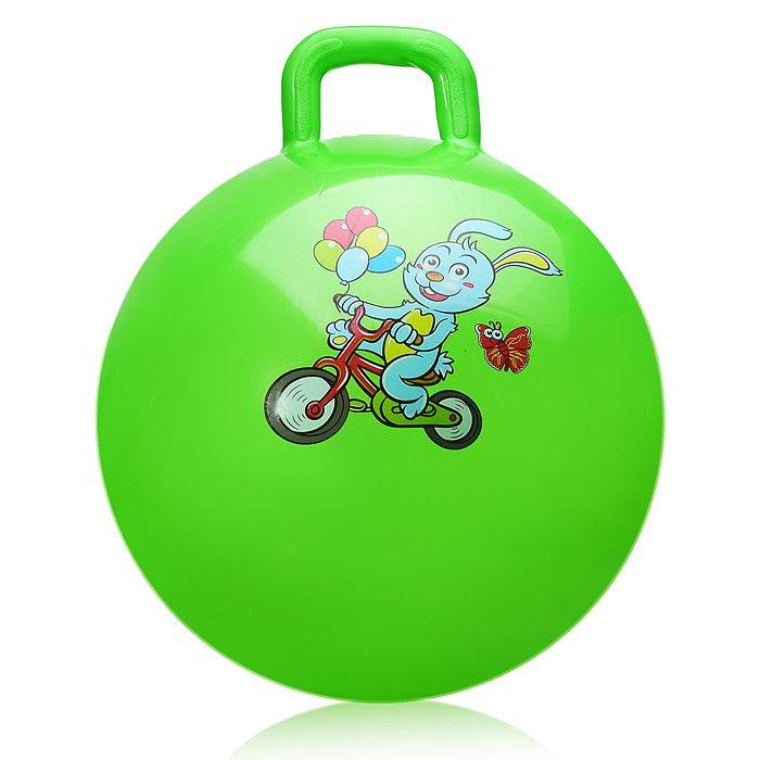 Мяч с ручкой 45см 00-0656 "Звери водители" (цвет в ассортименте)