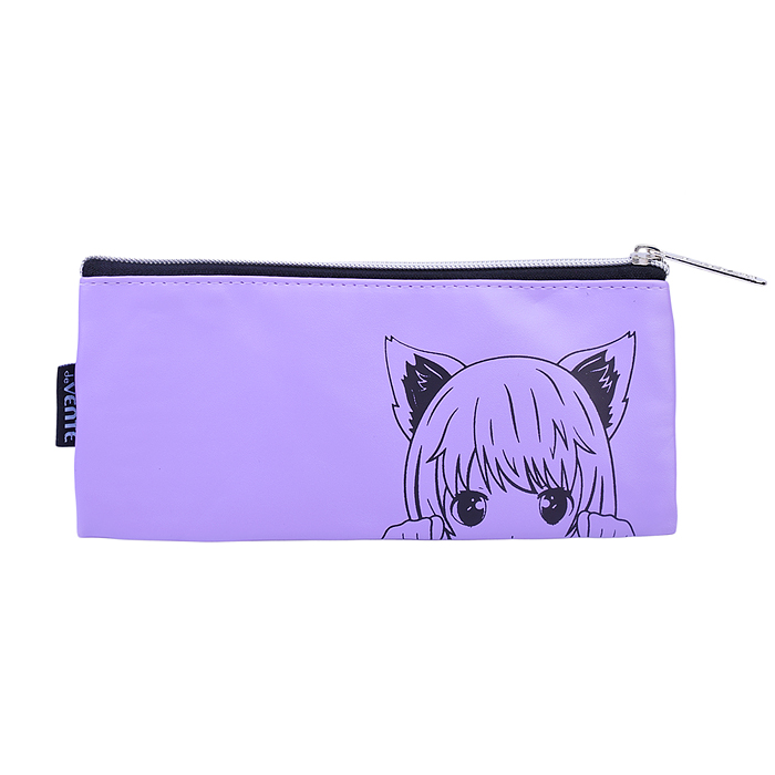 Пенал "Lovely Girl" 21,5x9x1 см, плоский для 35 предметов, на молнии, перчаточная искусстве