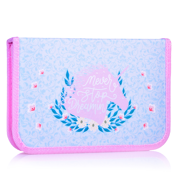 Пенал односекционный большой с откидной планкой печать на ткани "Маленькая принцесса"