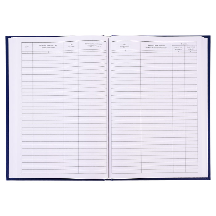 Журнал регистрации инструктажа по пожарной безопасности A4, 96 л, офсет 55-60 г/м², 90% белизна, тве