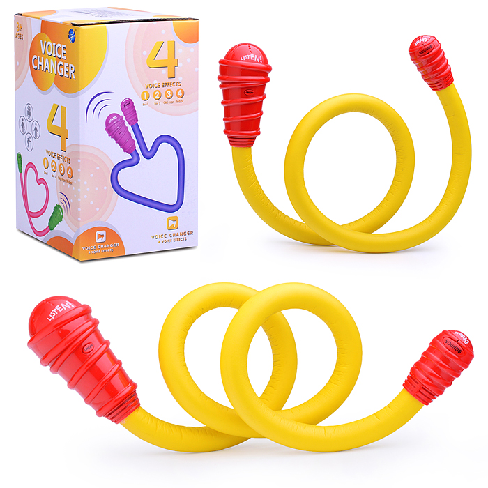 Микрофон 619-10 гибкий, цветной, на батарейках, в коробке