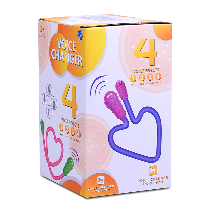 Микрофон 619-10 гибкий, цветной, на батарейках, в коробке