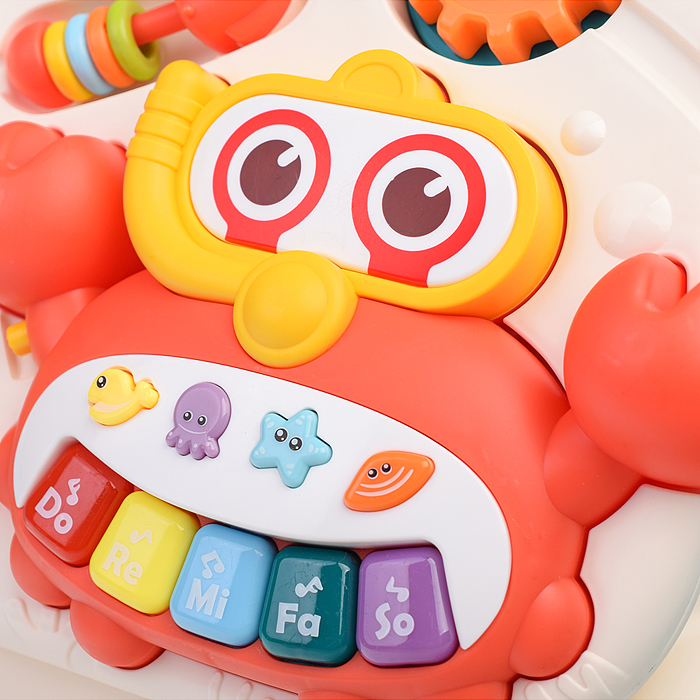 Игровой центр-Каталка HE0828 "Вместе весело" голубой, на батарейках, в коробке