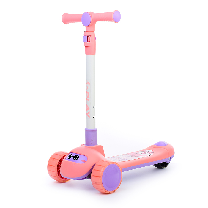 Самокат U038230Y 3-х кол., розовый, PU, ABEC 7, в коробке