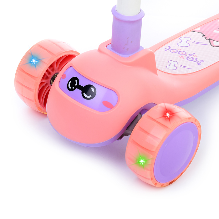 Самокат U038230Y 3-х кол., розовый, PU, ABEC 7, в коробке