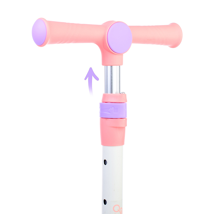 Самокат U038230Y 3-х кол., розовый, PU, ABEC 7, в коробке