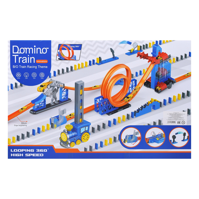 Игровой набор B7814 "Паровоз с домино" в коробке