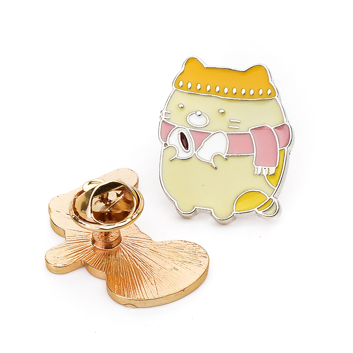 Набор значков "Kawaii" эмалированные, размер изделий: кот 2,16x2,5 см, Oops 2,9x2,3 см, кот