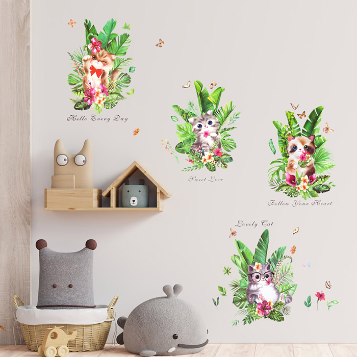 Фото к товару Интерьерная наклейка "Lovely cat" 60x90 см, ПВХ, в пластиковом пакете с блистерным подвесом Интерьерная наклейка "Lovely cat" 60x90 см, ПВХ, в пластиковом пакете с блистерным подвесом