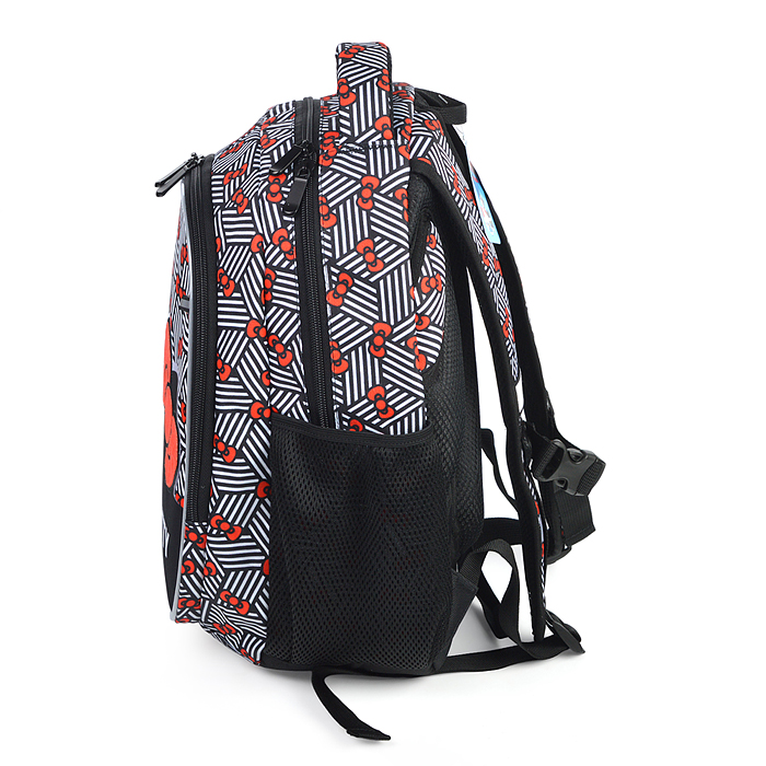 Рюкзак облегченный "Hello Kitty" с анатомической спинкой, 2 отделения на молнии, на каждой молни