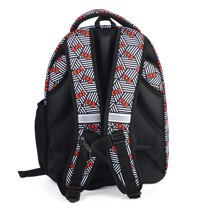 Рюкзак облегченный "Hello Kitty" с анатомической спинкой, 2 отделения на молнии, на каждой молни