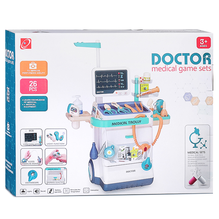 Фото к товару Игровой набор 660-89 "Лучший доктор" свет/звук, в коробке Игровой набор 660-89 "Лучший доктор" свет/звук, в коробке