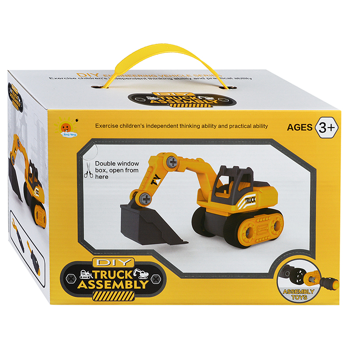 Фото к товару Конструктор 0591-1 "Гусеничный экскаватор" с отверткой, в коробке Конструктор 0591-1 "Гусеничный экскаватор" с отверткой, в коробке