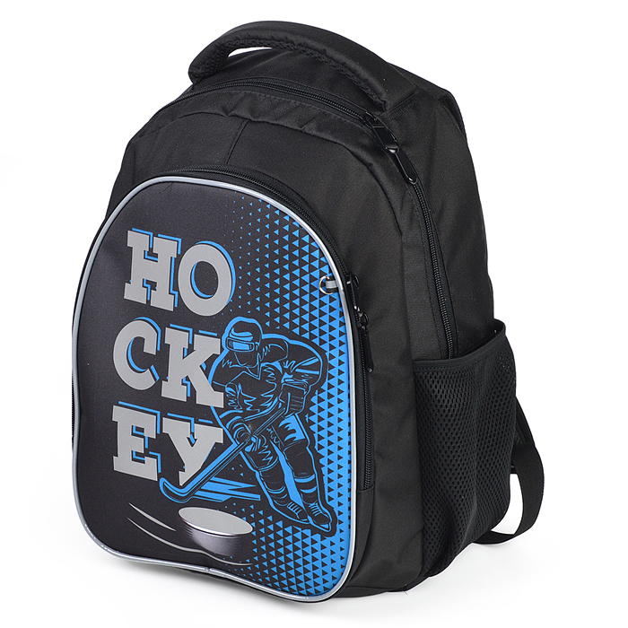 Фото к товару Рюкзак облегченный "Хоккей" с анатомической спинкой, 2 отделения на молнии Рюкзак облегченный "Хоккей" с анатомической спинкой, 2 отделения на молнии