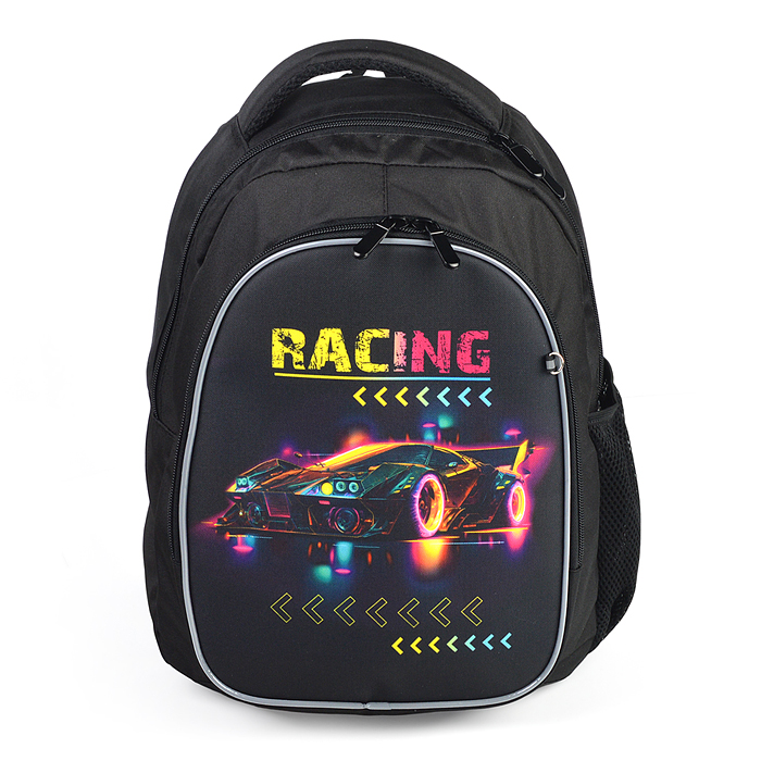 Рюкзак облегченный "Racing" с анатомической спинкой, 2 отделения на молнии