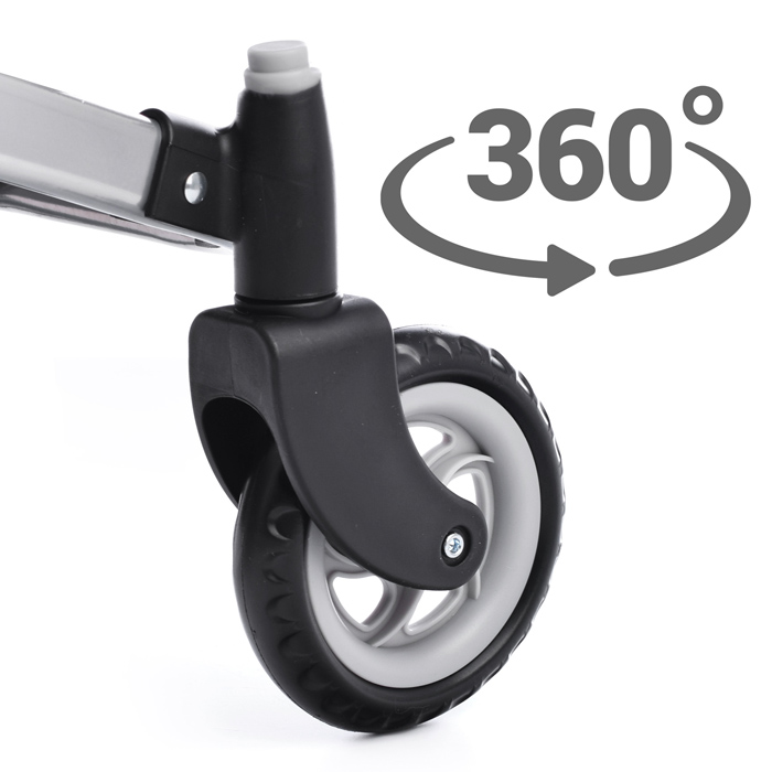 Коляска для кукол 9651C прогулочная, металлическая, цвет бордово-серый