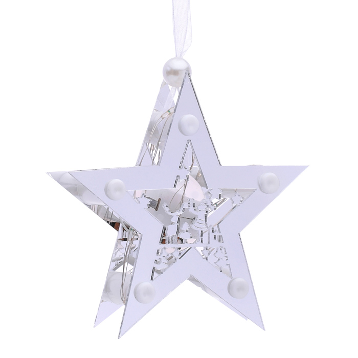 Звезда светящаяся S1809 10*10см, синий