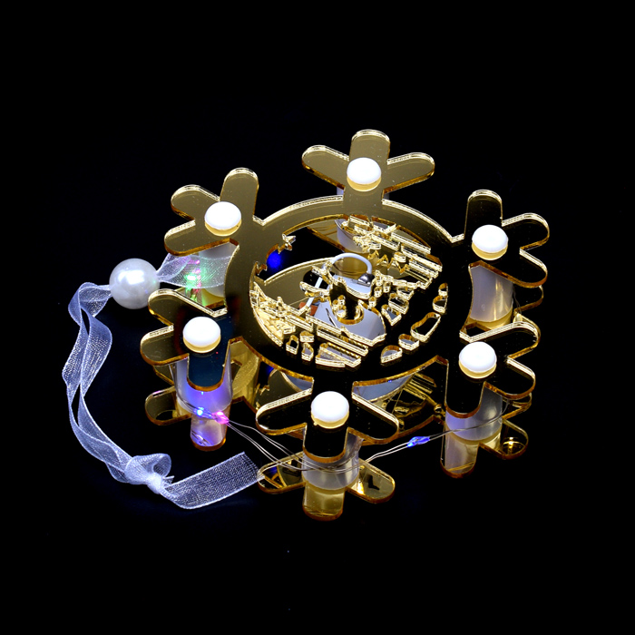 Фото к товару Снежинка светящаяся S1810 10*10см Снежинка светящаяся S1810 10*10см