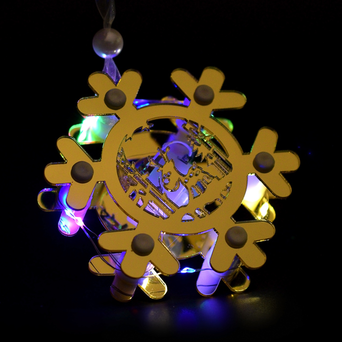 Фото к товару Снежинка светящаяся S1810 10*10см Снежинка светящаяся S1810 10*10см