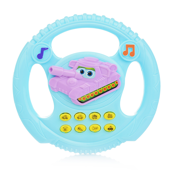 Руль 3280C-P "Танк" музыкальный, в пакете