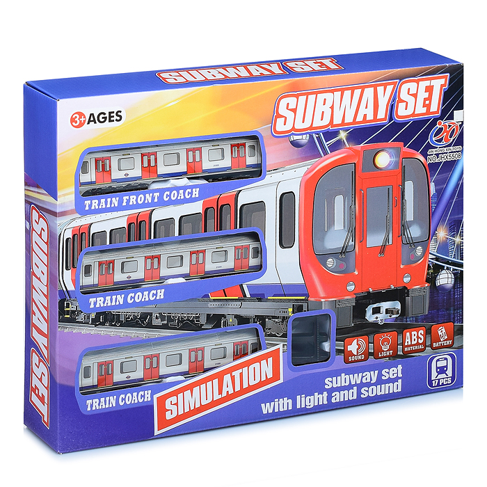 Фото к товару Железная дорога JHX5508 "Метро" в коробке Железная дорога JHX5508 "Метро" в коробке