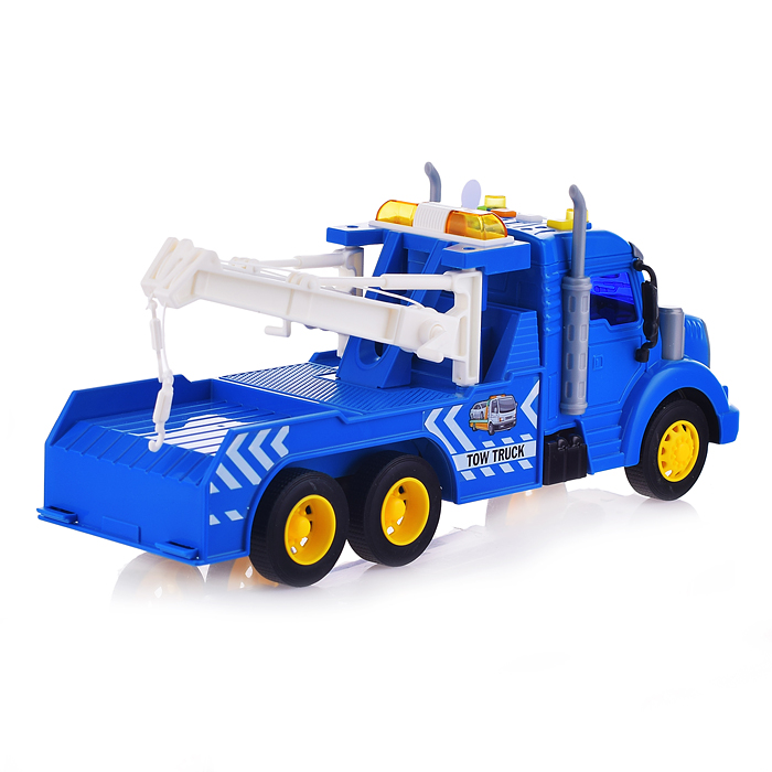Фото к товару Автомобиль-эвакуатор "Профи" инерционный (со светом и звуком) (синий) (в коробке) Автомобиль-эвакуатор "Профи" инерционный (со светом и звуком) (синий) (в коробке)