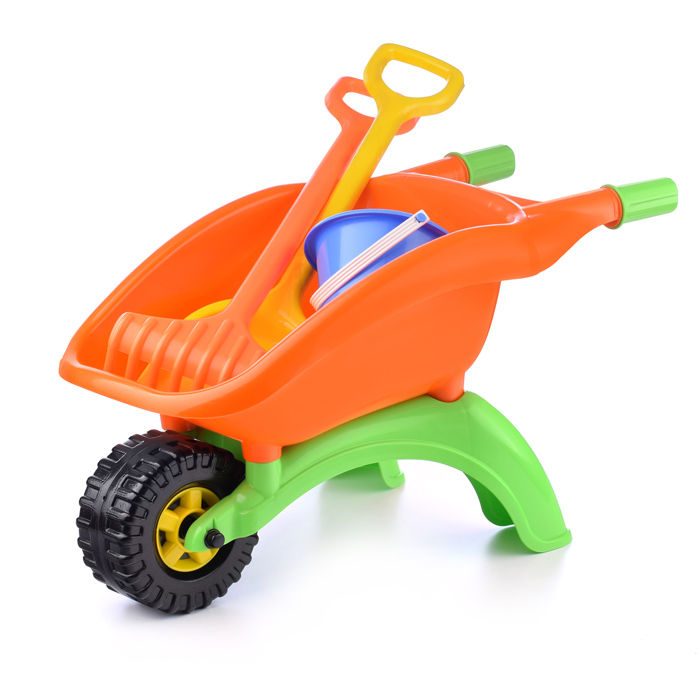 Набор "Садовод" ( тачка детская, грабли, лопатка, ведро 1,35л )