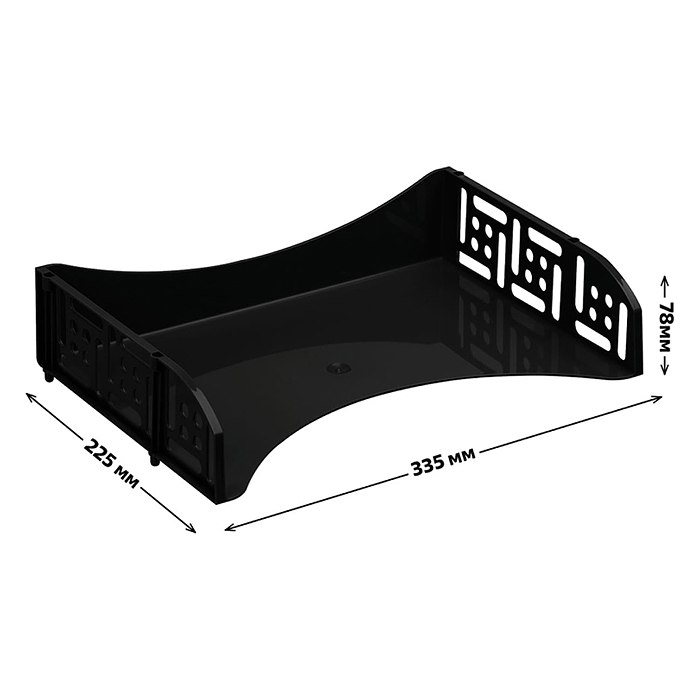 Лоток горизонтальный Филд с широкой загрузкой черный 