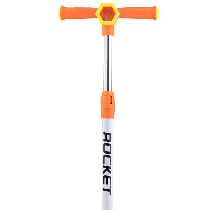 Самокат трёхколёсный ROCKET колёса световые PU, цвет желтый