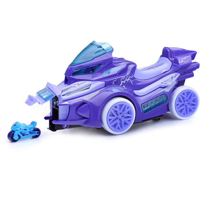 Мотоцикл-катапульта GC169-167 со светом и звуком, на батарейках, в коробке