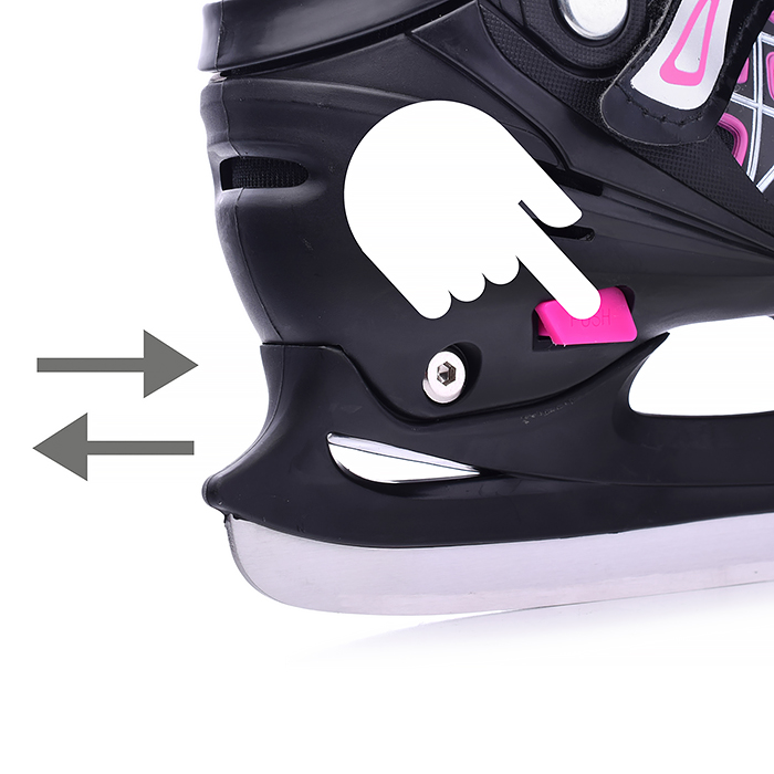 Коньки детские 00-1380, размер M, розовый