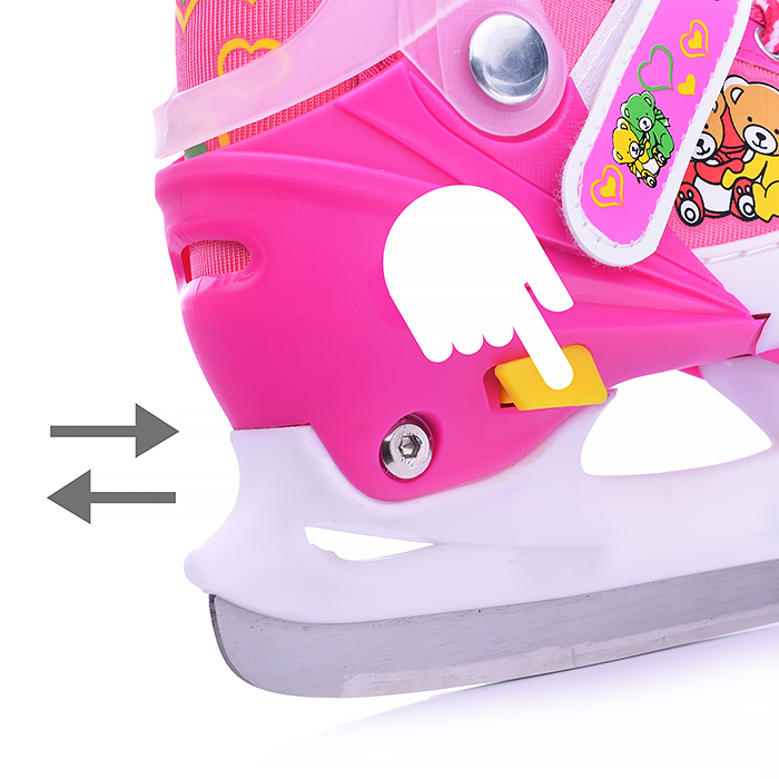 Коньки детские 00-1384, размер S, розовый