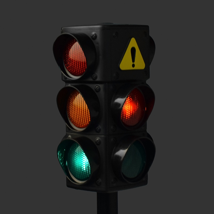 Фото к товару Светофор UT0077 большой напольный, в коробке Светофор UT0077 большой напольный, в коробке