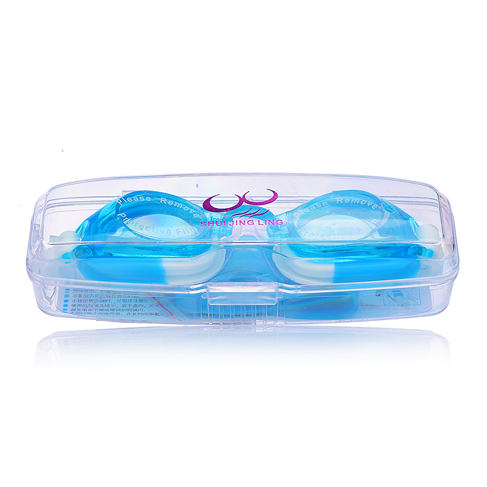 Фото к товару Очки для плавания 00-4091 "Цветные" в футляре Очки для плавания 00-4091 "Цветные" в футляре