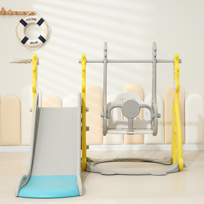 Фото к товару Комплект детский UT0111 "Жирафик" (горка и качель) Комплект детский UT0111 "Жирафик" (горка и качель)