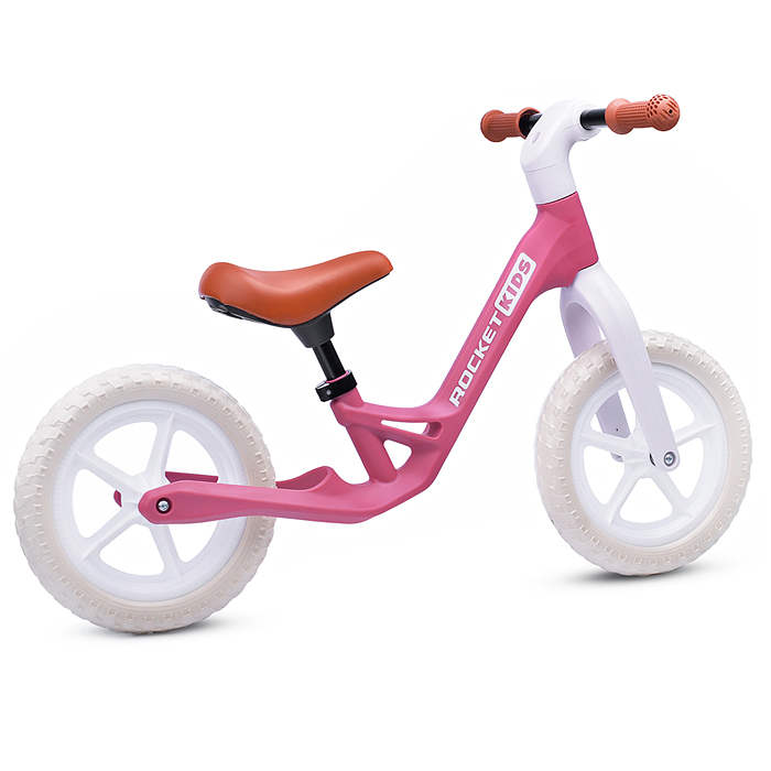 Беговел 12" Rocket, колеса EVА, рама нейлон, цвет розовый