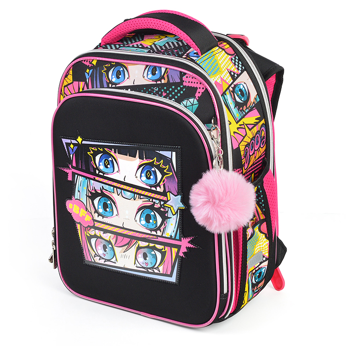 Рюкзак "Premier. BFF" школьный жесткий 37x28x18 см (17 л) вес 1000 г, 2 отделения на молнии