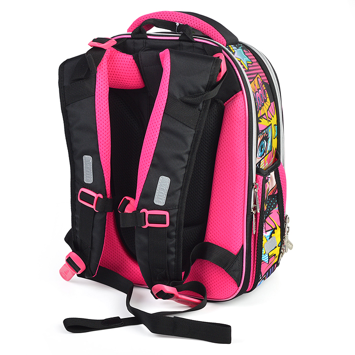 Рюкзак "Premier. BFF" школьный жесткий 37x28x18 см (17 л) вес 1000 г, 2 отделения на молнии