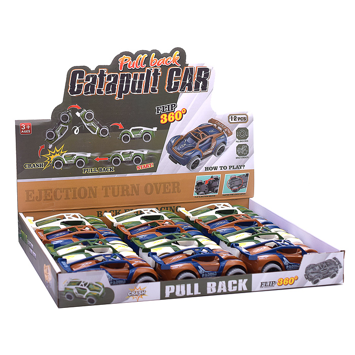 Машина 690-107 "Гонки" перевертыш на 360, в коробке