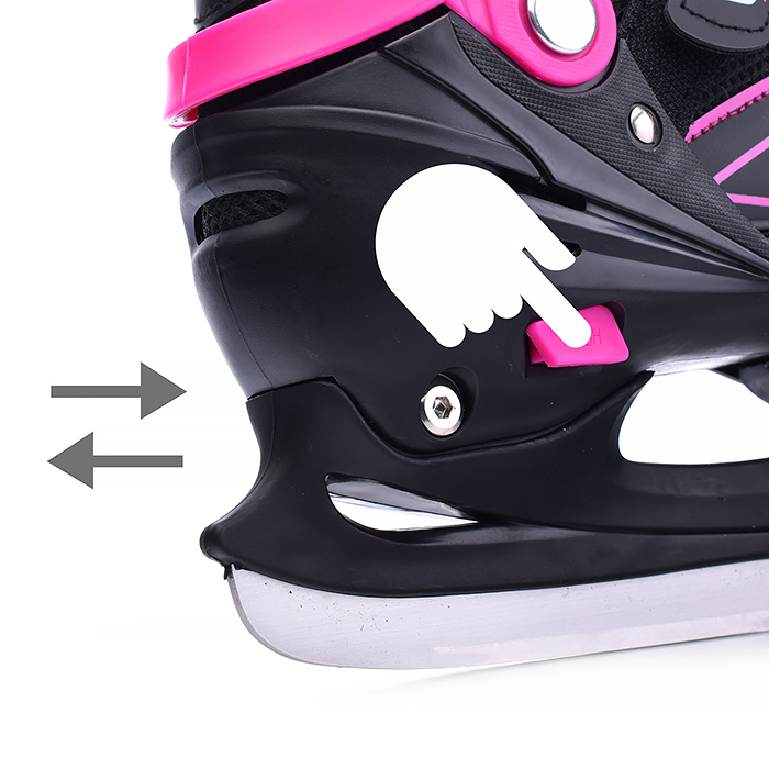 Коньки детские 00-1372, размер M, розовый