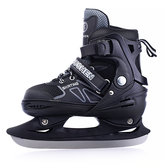 Фото к товару Коньки детские 00-1377, размер L, черный Коньки детские 00-1377, размер L, черный