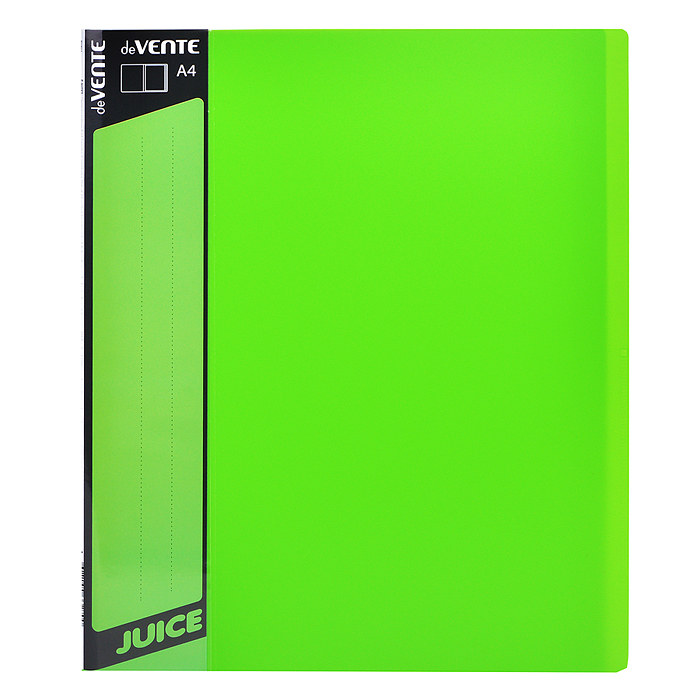 Папка с 10 вкладышами "Juicy" A4, 450 мкм, вкладыши 30 мкм, фактура "песок" внешний карман