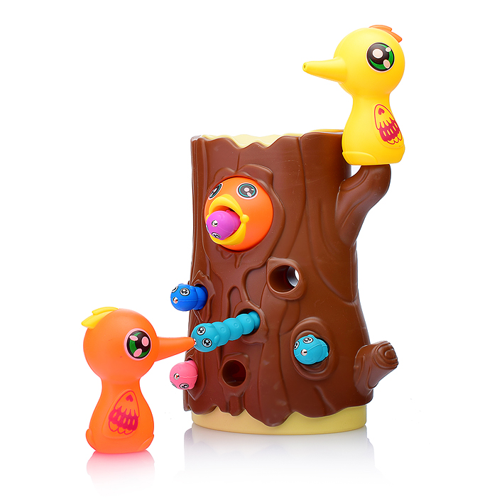 Настольная игра BWN003 "Дятел ловит насекомых" в коробке